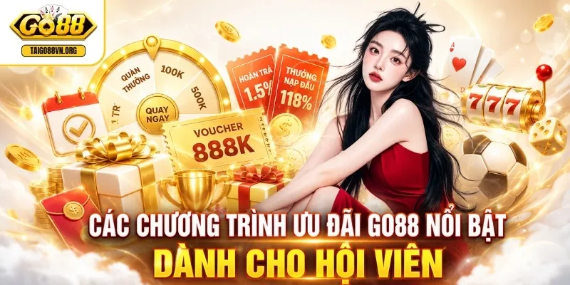 GO88 | Đăng Nhập GO 88 Tặng 88K - Link Tải App iOS, Android 7 Các chương trình ưu đãi GO88 nổi bật dành cho hội viên